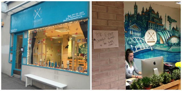 Left - The Craft Pottery on West Campbell Street Right - Owner Jess, manning the front desk